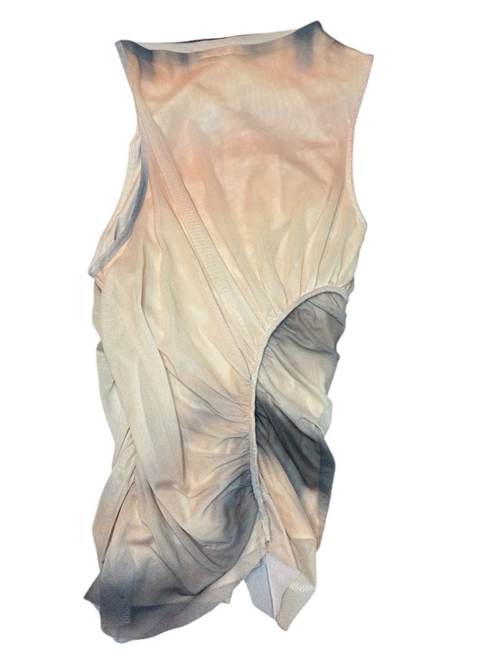 Zara Tops - NEW Zara asymmetrical ruched top cream grey xsmall